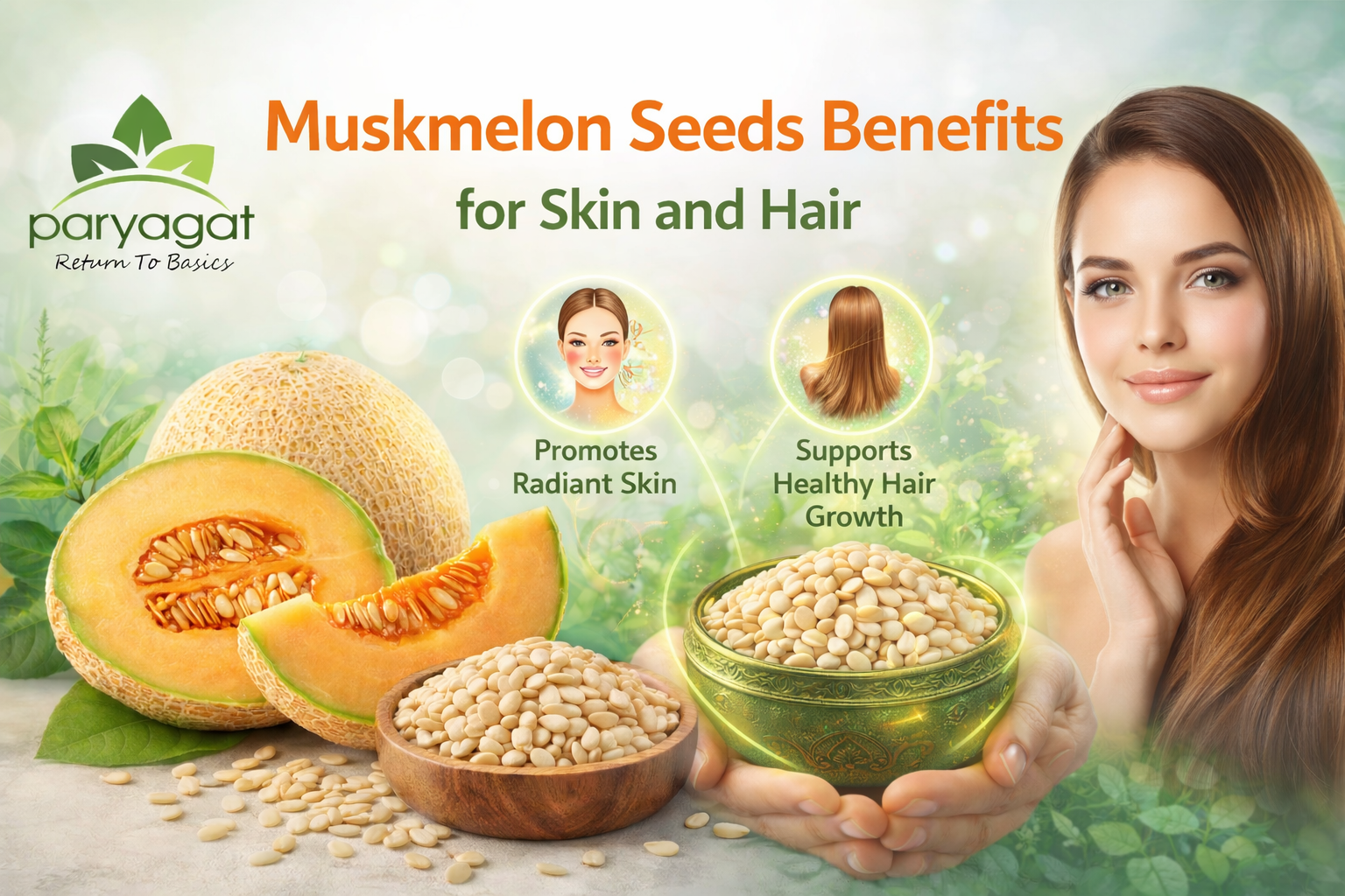 Muskmelon Seeds Benefits for Skin and Hair
