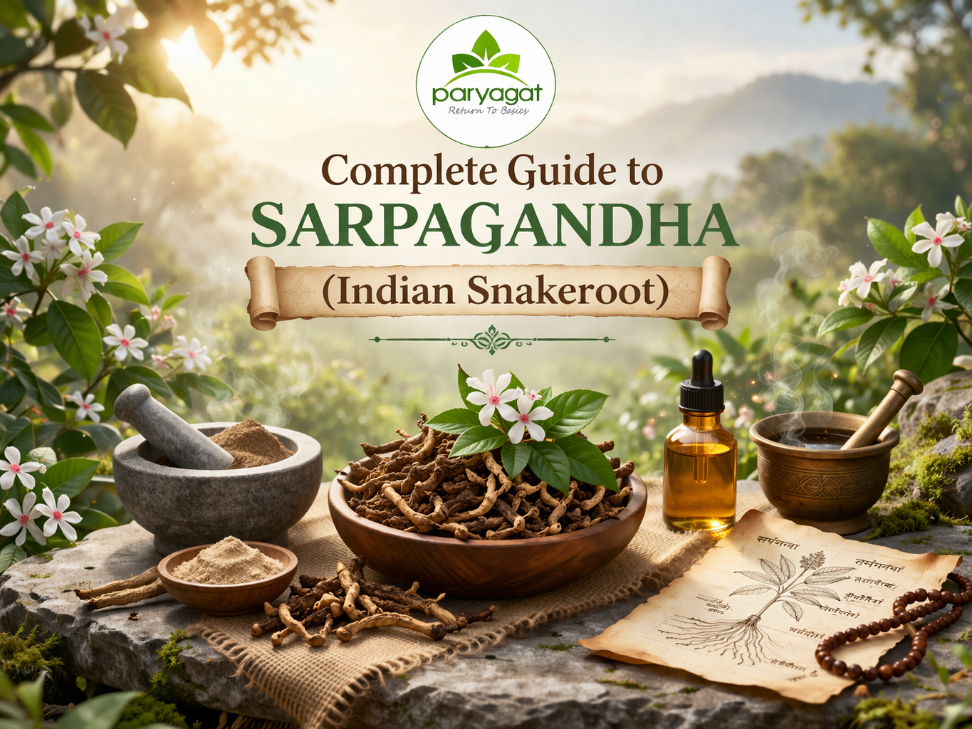 Image shown Complete Guide to Sarpagandha (Indian Snakeroot): Uses, Benefits, and Precautions