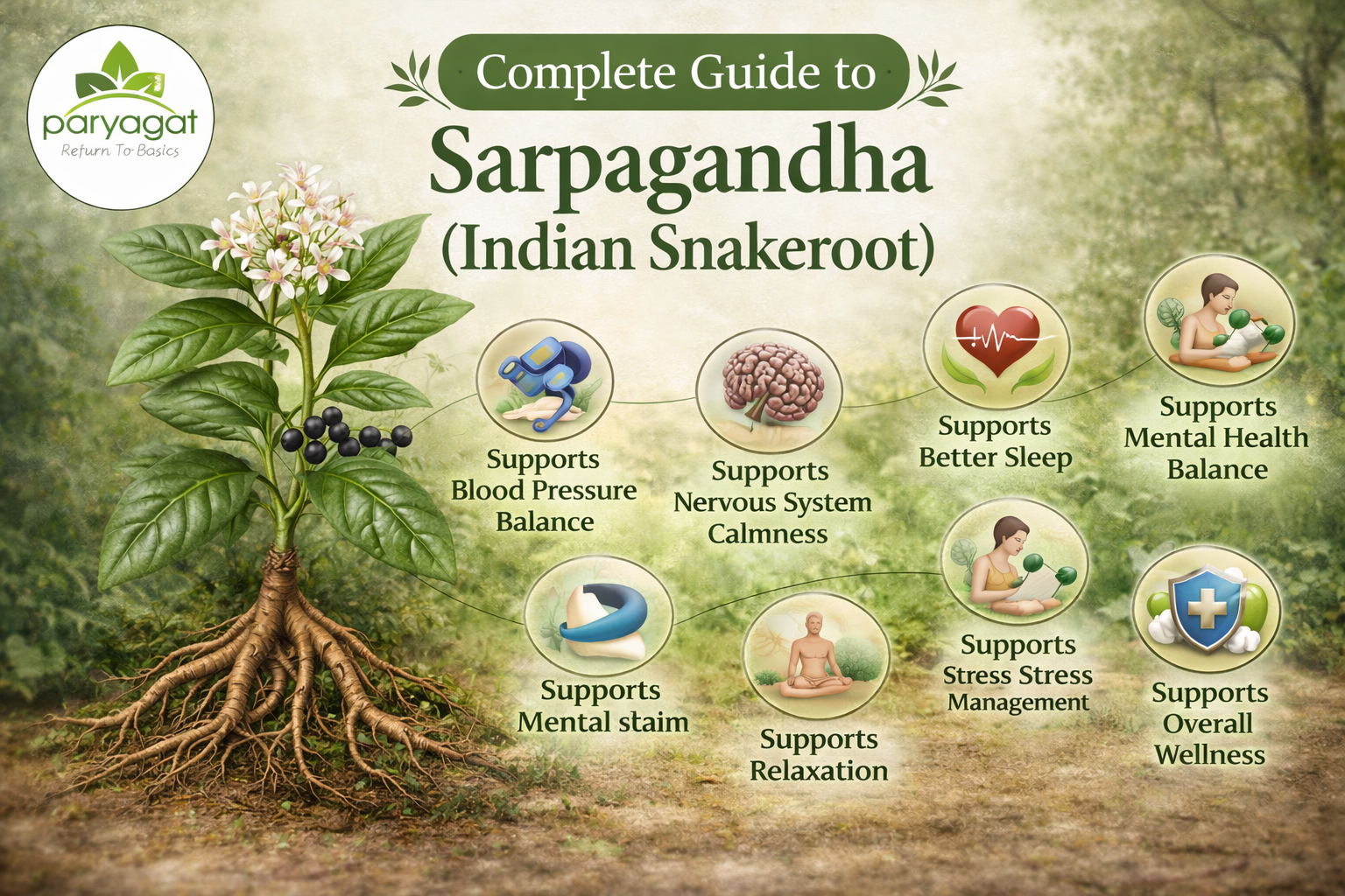 Image shown Complete Guide to Sarpagandha (Indian Snakeroot): Uses, Benefits, and Precautions