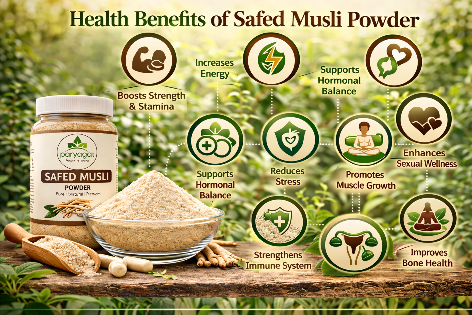 Image Shown Safed Musli Powder vs Other Ayurvedic Supplements: Which One Is Better?
