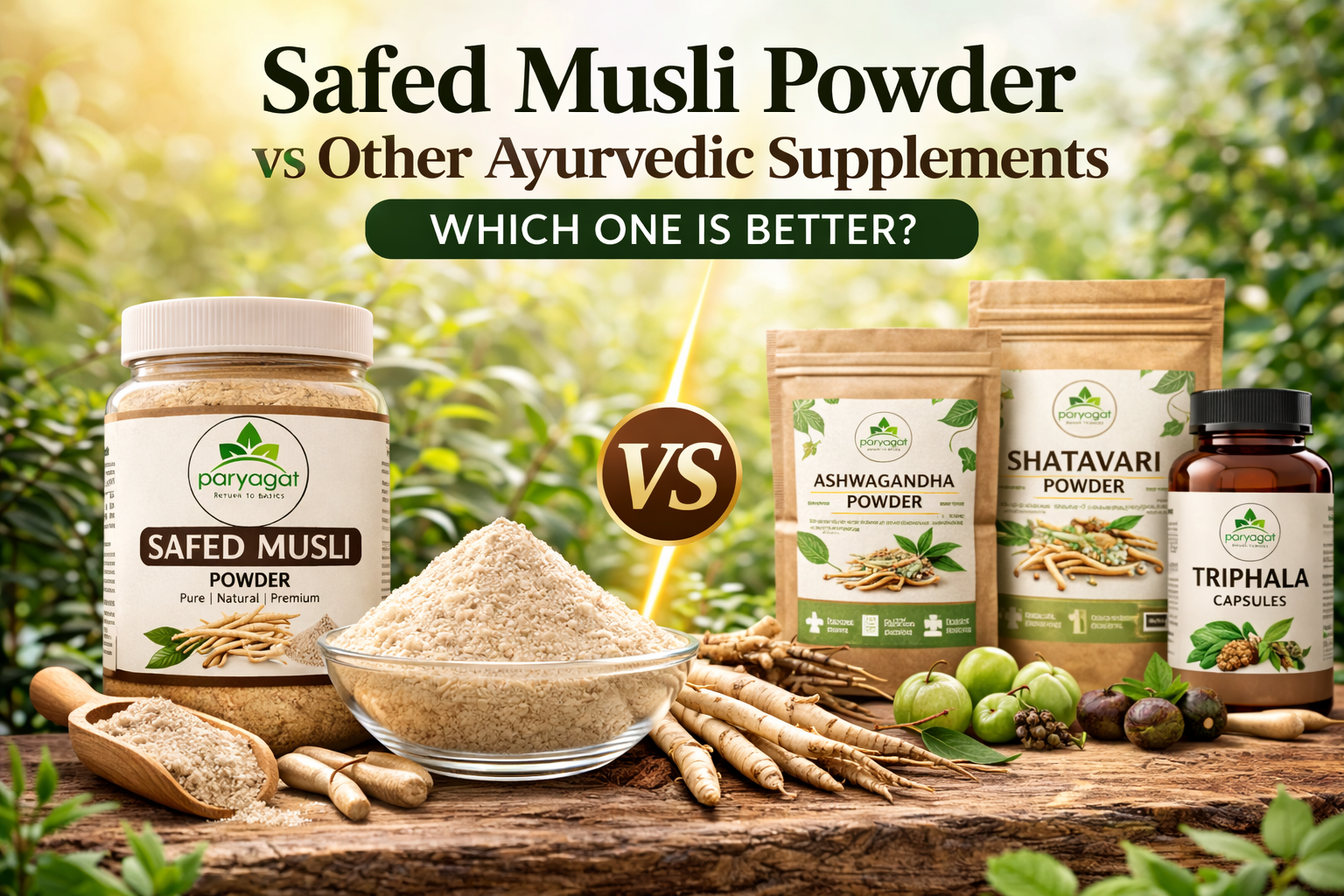 Image Shown Safed Musli Powder vs Other Ayurvedic Supplements: Which One Is Better?
