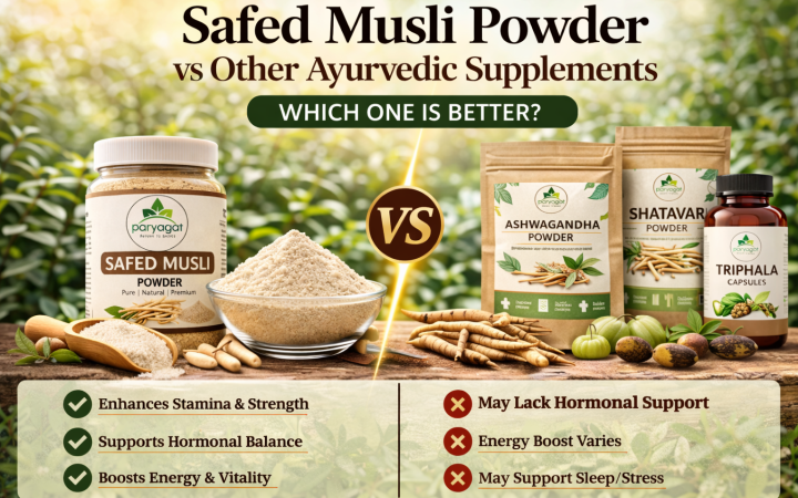 Image Shown Safed Musli Powder vs Other Ayurvedic Supplements: Which One Is Better?