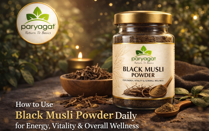 Image shown How to Use Black Musli Powder Daily for Energy, Vitality and Overall Wellness